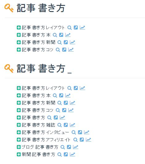 サジェストキーワード