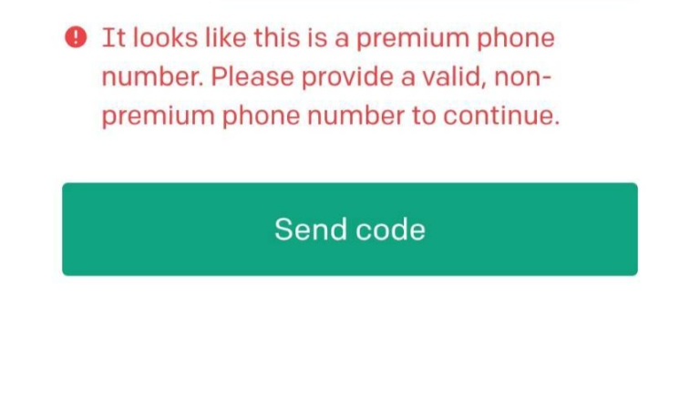 ChatGPTで「It looks like this is a premium phone number. 」と表示される場合の対処法
